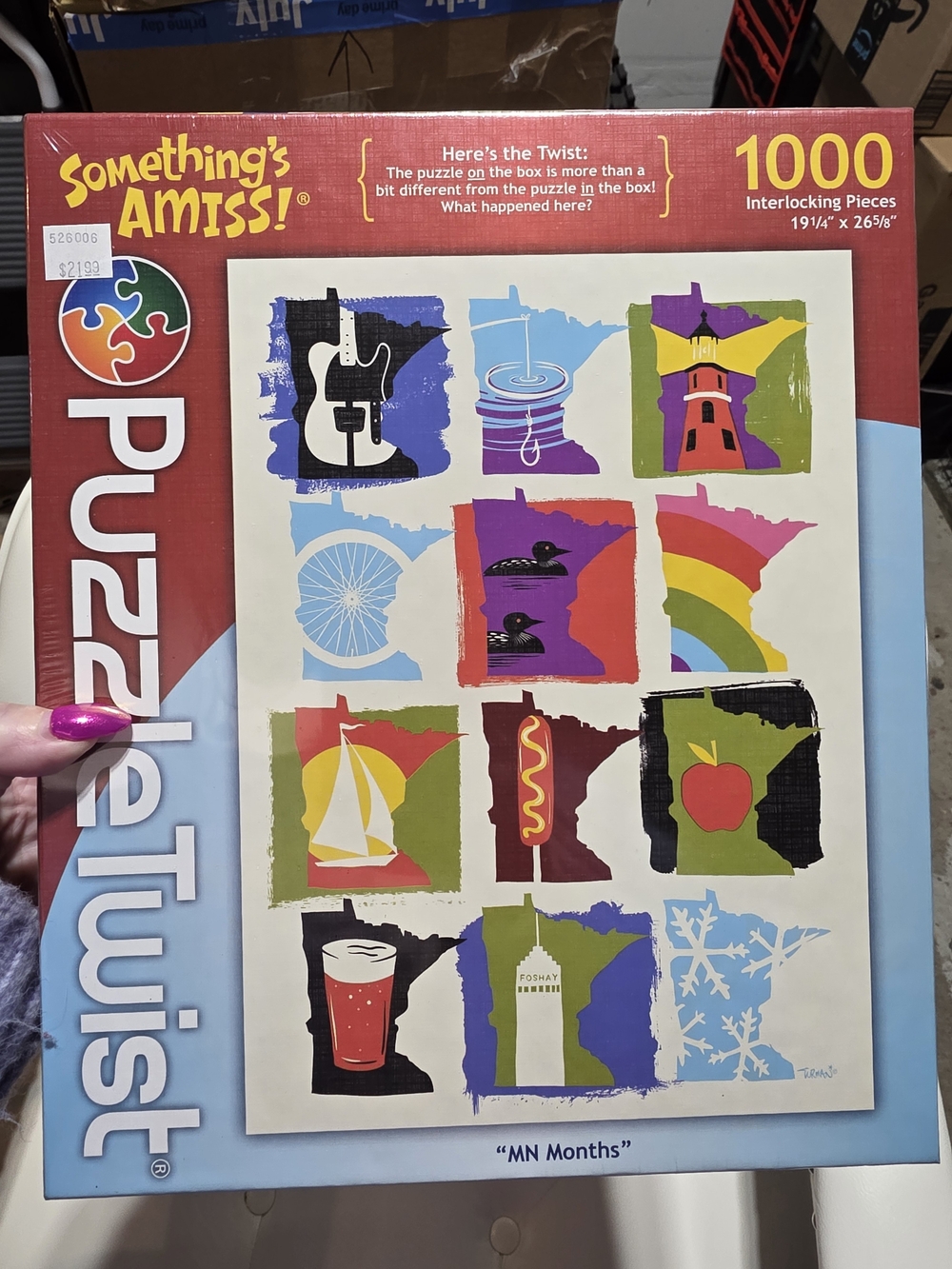 NWT Something's Amiss Puzzle Twist 1000 PC MN Months Jigsaw *bx - Picture 5 of 9